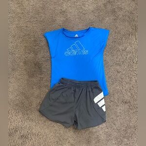 Girls Adidas Blue/grey Outfit size Large 14